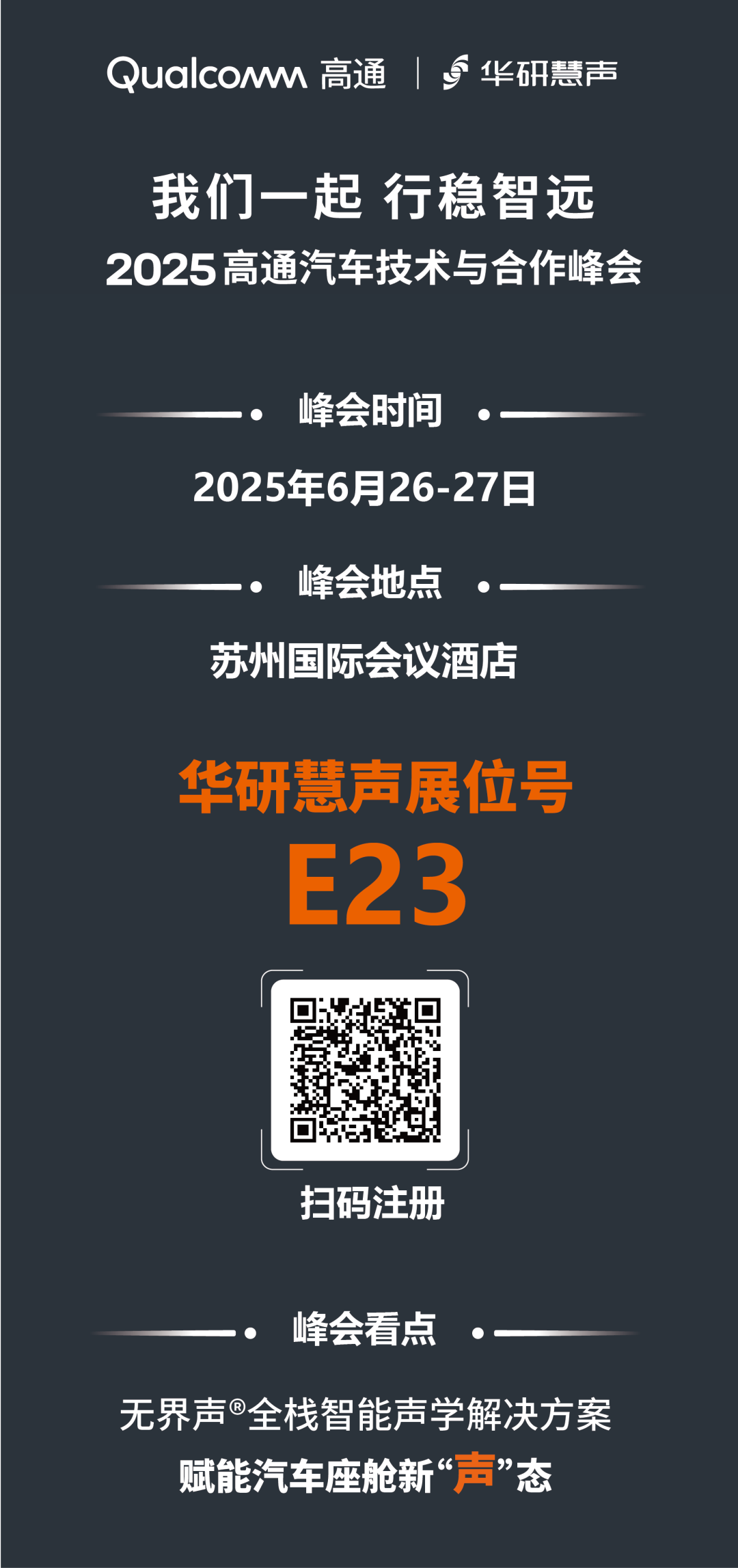 邀请函 | 华研慧声邀您共赴2025高通汽车技术与合作峰会(图2)